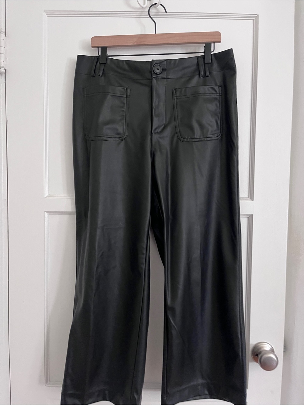 a new day Black Faux Leather Pants